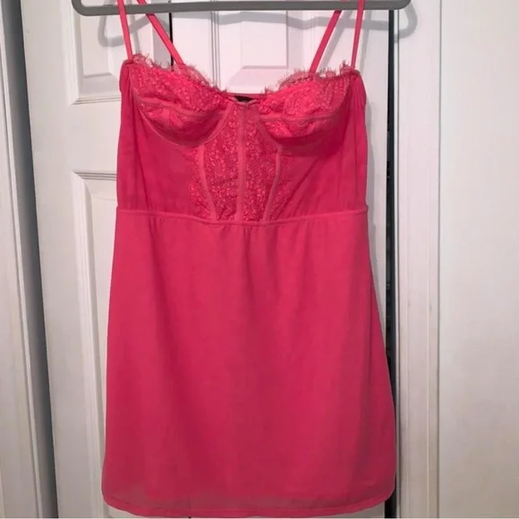 white christmas dresses NEW Urban Outfitters Rouge Red Sheer Lace Cami Sleeveless Floral Night –  Brie